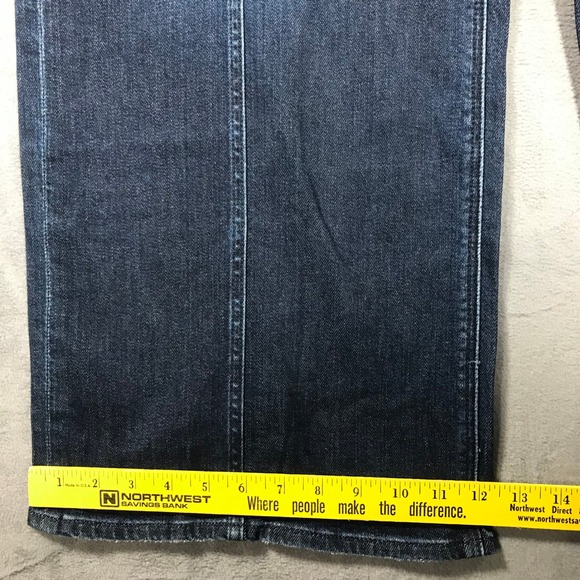 American Eagle Dreamy Drape Super High Rise Baggy Wide Leg Jeans Dark 16 Short - Picture 2 of 13